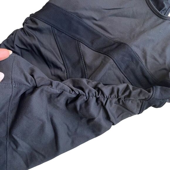 Splits59 Women’s M Bandage Racerback Athletic Tank Black Ruched Sides Shelf Bra - Picture 4 of 10